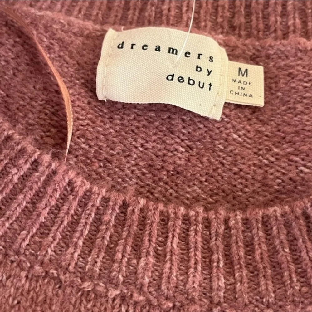 Dreamers by debut frenchie French bulldog mauve pink sweater long sleeve NWT M - Picture 4 of 5